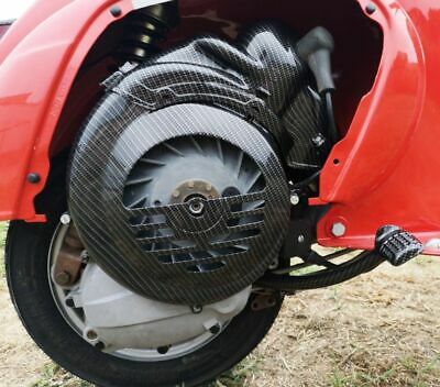 KIT Copriventola + Cuffia + Pedalina Vespa 50 - 110 Carbonio Lucido Carbon Look