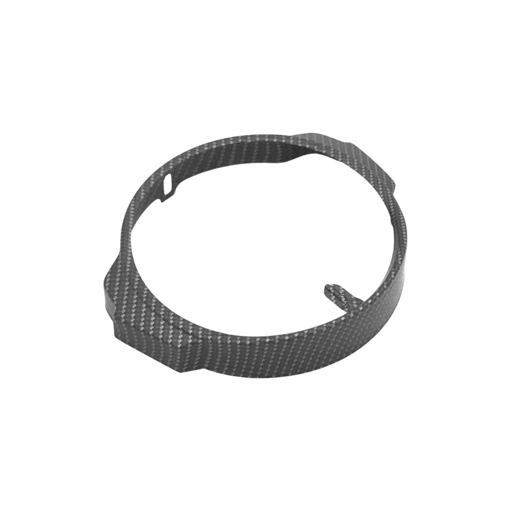 Ghiera cornice faro anteriore Vespa PX PE Arcobaleno - LML Carbonio Nero Opaco