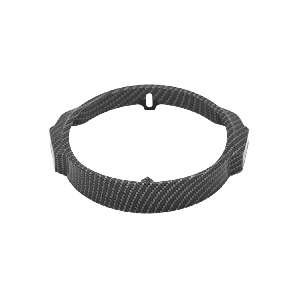 Ghiera cornice faro anteriore Vespa PX PE Arcobaleno - LML Carbonio Nero Opaco