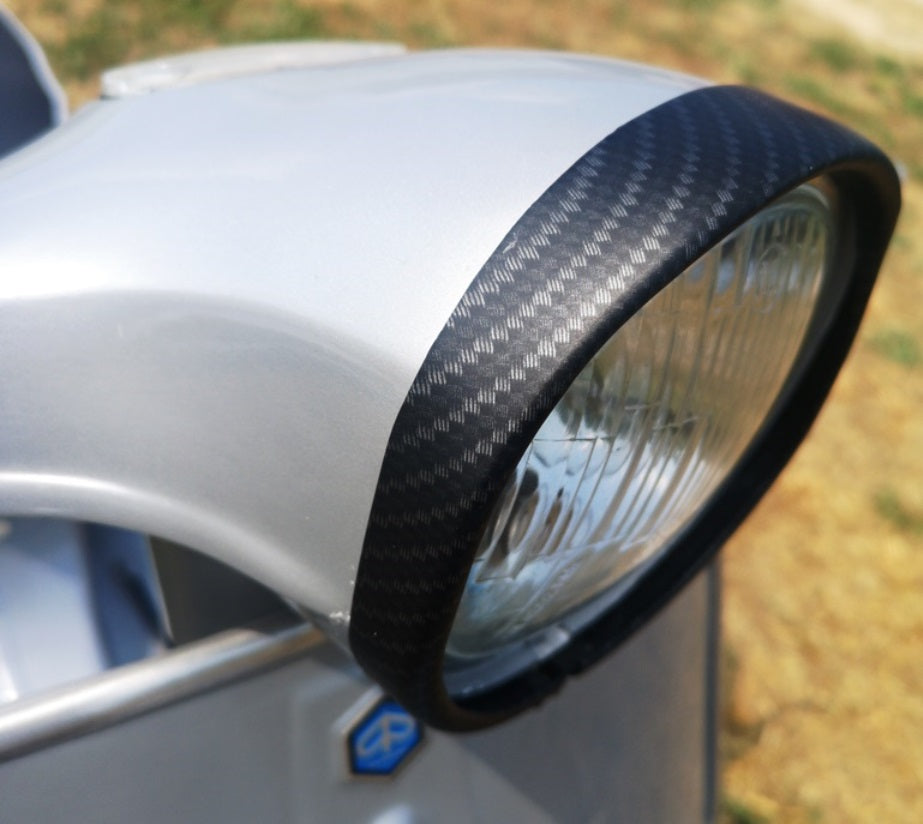 Ghiera cornice faro anteriore Vespa 50 - 90 - 125 Primavera ET3 Carbonio Nero O