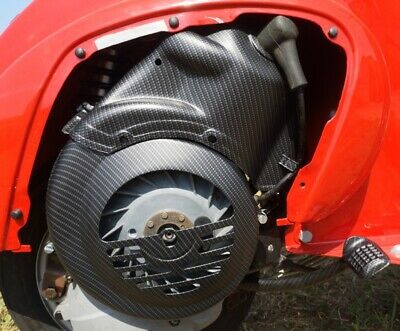 Cuffia Cilindro Motore Vespa 125 Primavera ET3 Carbonio Nero Opaco