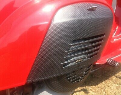 Sportello Vano Motore Vespa 50 90 125 Primavera ET3 Carbonio Nero Opaco
