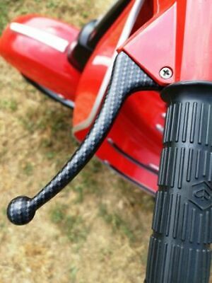 Coppia Leve Freno - Frizione Vespa PX 1 serie Carbonio Nero Opaco