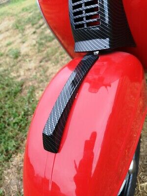 Cresta Parafango (alluminio) Vespa 50 Carbonio Nero Lucido