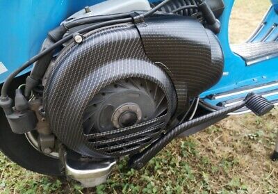 Pedale avviamento completa Vespa PX PE 125 150 200 COSA Carbonio Nero Opaco