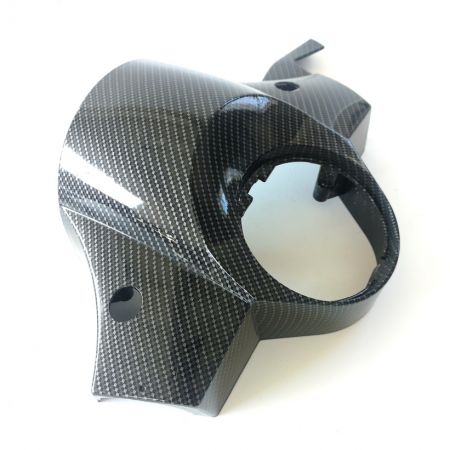 Coperchio Manubrio - Coprimanubrio Vespa PX FRENO A DISCO Carbonio Nero Lucido